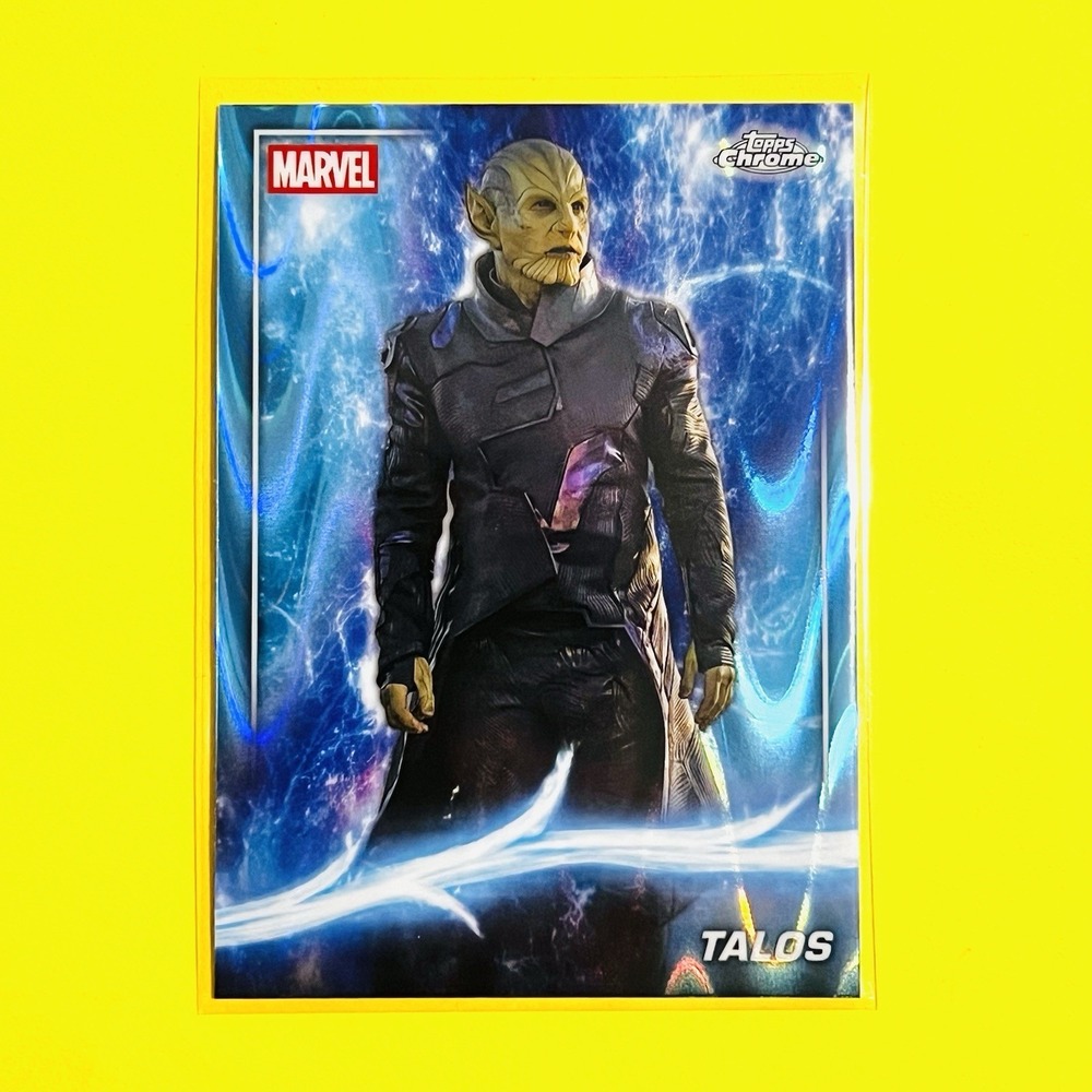 2025 Topps Marvel Studios Chrome Talos Blue RayWave Refractor #98